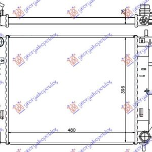 HLADNJAK MOTORA 1.4/1.6 CRDi (48x39x2.6) - HYUNDAI i30 5D 2012-2014 (GD)