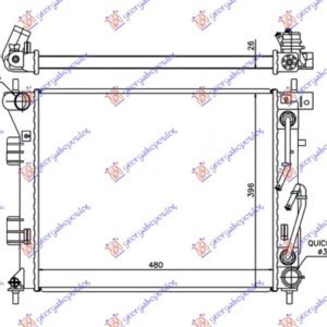 HLADNJAK MOTORA 1.6 CRDi DIZEL (AUTO) (480x395x26) - HYUNDAI i30 5D 2012-2014 (GD)
