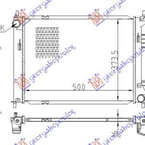 HLADNJAK MOTORA BENZIN (MAN) (+/-AC) (50x37.3) - HYUNDAI iX20 2011- (JC)