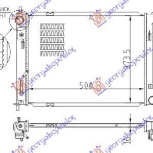 HLADNJAK MOTORA 1.4/1.6 CRDI (AUTO) (+/-AC) (50x37.3) - HYUNDAI iX20 2011- (JC)