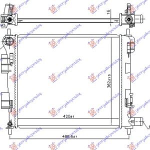 HLADNJAK MOTORA ZA SVE MODELSE (MAN) (420x360x16) (NRF) - HYUNDAI i10 II 2013-2016 (BA/IA)
