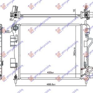 HLADNJAK MOTORA ZA SVE MODELSE (AUTO) (420x360x16) (NRF) - HYUNDAI i10 II 2013-2016 (BA/IA)