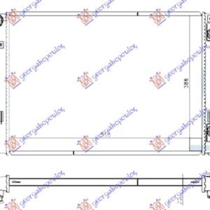 HLADNJAK MOTORA 1.6/1.8/2.0 BENZIN (AUTO) (550x390x16) - HYUNDAI ELANTRA 2011-2013 (MD/UD)