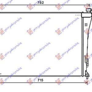 HLADNJAK MOTORA 1.6/2.0i 16V (63.8x48.5x1.4) - HYUNDAI i40 2011- (VF)