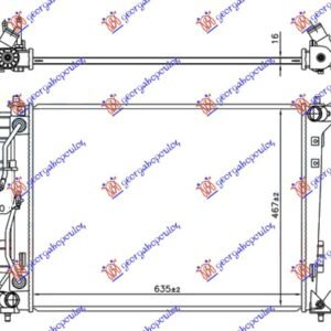 HLADNJAK MOTORA 1.6 GDi - 2.0i BENZIN (AUTO) (640x460) (CESKA) (KOYO) - HYUNDAI TUCSON II 2015-2018 (TL/TLE)