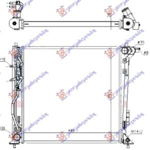 HLADNJAK MOTORA 2.0 CRDi DIZEL (AUTO) (485x465x26) (CESKA) - HYUNDAI TUCSON II 2015-2018 (TL/TLE)