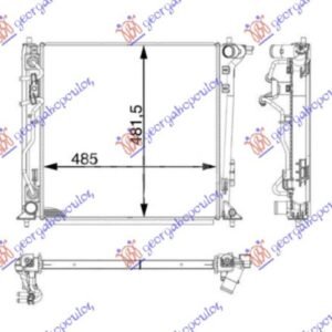 HLADNJAK MOTORA 2.0 CRDi DIZEL (AUTOMATSKI) (485x465x26) (CESKA) (VALEO) - HYUNDAI TUCSON II 2015-2018 (TL/TLE)