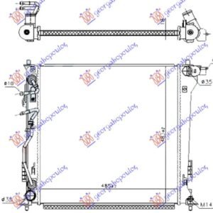 HLADNJAK MOTORA 2.0 CRDi DIZEL (AUTO) (485x485x18) (KOREJA) - HYUNDAI TUCSON II 2015-2018 (TL/TLE)