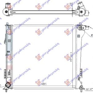 HLADNJAK MOTORA 1.6 GDi TURBO BENZIN (AUTO) (490x470x26) (KOREJA) - HYUNDAI TUCSON II 2015-2018 (TL/TLE)
