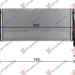 HLADNJAK MOTORA 1.0/1.6 T-GDI BENZIN (MANUELNI/AUTOMATSKI) (650x300) - HYUNDAI KONA 2017-2020 (0S/0SE/0SI)