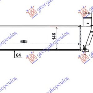 HLADNJAK INTERKULERA 2.5-3.0 TD (665x146x64) - ISUZU P/U D-MAX 2012-2016 (TFR/TFS)