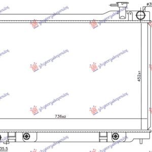 HLADNJAK MOTORA 3.5i 24V (AUTO) (45x72.7x25) - INFINITI FX35/FX45 2005-2009