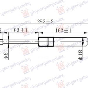 AMORTIZER GEPEK VRATA (290L-420N) - INFINITI Q50 2014-