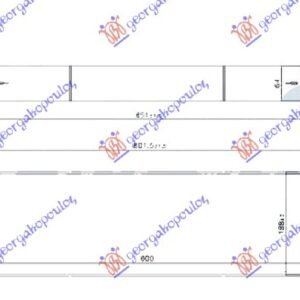 HLADNJAK INTERKULERA 2.3-3.0 DIZEL (600x190x65) - IVECO DAILY 2011-2014