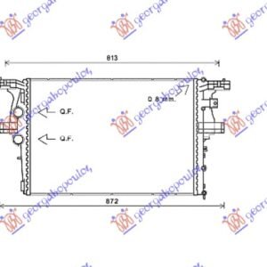 HLADNJAK MOTORA 2.3 TD (MAN/AUTO) (63.8x43.9x38) (VALEO) - IVECO DAILY 2011-2014