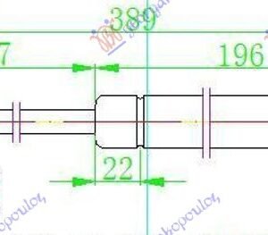 AMORTIZER HAUBE (390L-400N) - JAGUAR X-TYPE 2001-2009 (X400)
