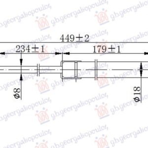 AMORTIZER HAUBE (450L-400N) - JAGUAR XF 2008-2015 (X250)