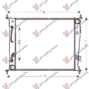 HLADNJAK MOTORA 1.6 BENZIN (AUTO) (480x415x16) - KIA SOUL 2008-2011 (AM)
