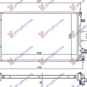 HLADNJAK MOTORA 1.9 TTiD (65x42) - SAAB 9.3 2007-2012 (YS3F/E79/D79/D75/E50)