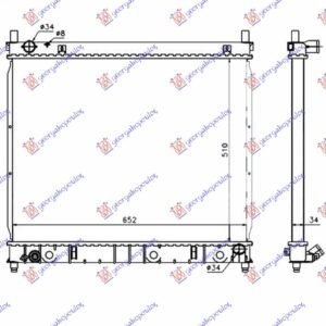 HLADNJAK MOTORA 2.9 TD DIZEL (MAN) (510x660x26) - SSANGYONG REXTON 2004-2010 (GAB)