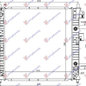 HLADNJAK MOTORA 2.3i BENZIN / 200 Xdi DIZEL (AUTO) (555x580x26) - SSANGYONG ACTYON 2006-2013 (QJ)