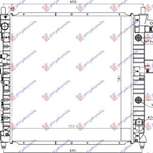 HLADNJAK MOTORA 2.0 Xdi DIZEL (AUTO) (555x580x26) - SSANGYONG ACTYON 2006-2013 (QJ)