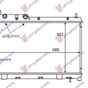 HLADNJAK MOTORA 2.0/2.5i 16V (AUTO) (34x68.5x16) - SUBARU FORESTER 2008-2012 (SG/SH)