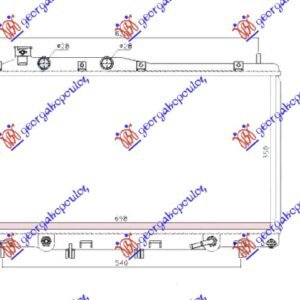HLADNJAK MOTORA 3.6 BENZIN (AUTOMATSKI) (350x698) - SUBARU LEGACY/OUTBACK 2010-2015 (BM/BR/BL/BP)