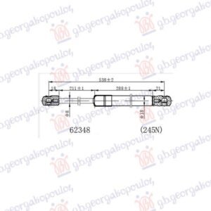 AMORTIZER GEPEK VRATA - SUZUKI SWIFT H/B 2017-2024 (AZ)