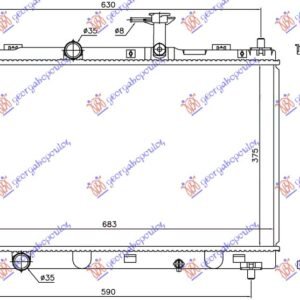 HLADNJAK MOTORA 1.6 16v (MAN) (375x697x16) - SUZUKI SX4 S-CROSS 2013-2016 (JY)