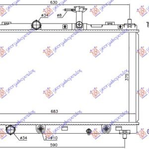 HLADNJAK MOTORA 1.6 16v (AUTO) (375x697x16) - SUZUKI SX4 S-CROSS 2013-2016 (JY)