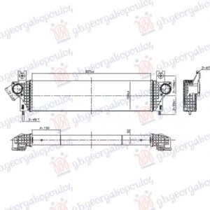 HLADNJAK INTERKULERA 1.4 BENZIN/HIBRID (798x159) (NISSENS) - SUZUKI VITARA 2019- (LY)