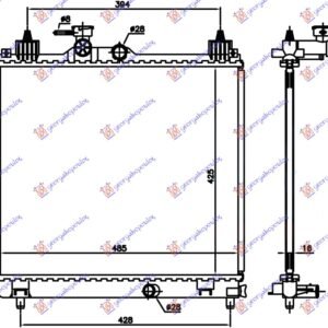 HLADNJAK MOTORA 1.2 BENZIN (425x485x16) (KOYO) - SUZUKI IGNIS 2016-2020 (MF/FF)