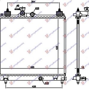 HLADNJAK MOTORA 1.2 BENZIN (425x485x16) - SUZUKI IGNIS 2016-2020 (MF/FF)
