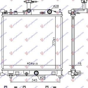 HLADNJAK MOTORA 1.0 BENZIN (404x373x16) - SUZUKI CELERIO 2014- (LF)