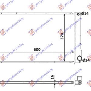HLADNJAK MOTORA 1.8 HIBRID (AUTO) (60x35x16) - TOYOTA PRIUS 2009-2012 (W3)