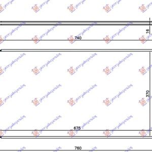 HLADNJAK MOTORA 1.8 HIBRID (675x370x16) - TOYOTA PRIUS 2016-2019 (W52)