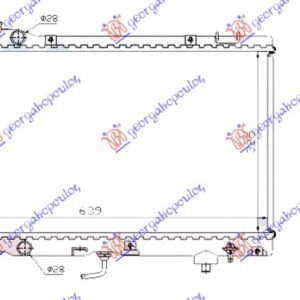 HLADNJAK MOTORA 1.5 BENZIN (MAN/AUTO) (325x630x16) - TOYOTA PASEO 1996-1999 (L5)