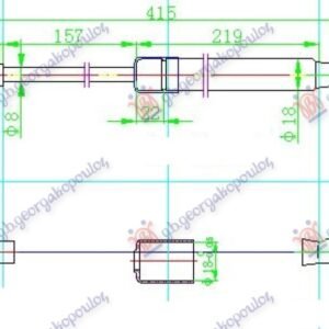AMORTIZER GEPEK VRATA (416L-405N) - TOYOTA YARIS III 2011-2014 (P13)