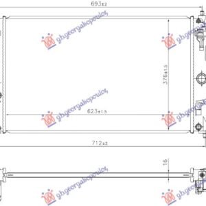 HLADNJAK MOTORA 1.5 HIBRID/BENZIN (625x376x16) - TOYOTA YARIS IV 2020- (MXP)