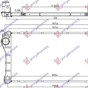HLADNJAK INTERKULERA 2.2 D4D AUTO (690x367x25) - TOYOTA AVENSIS 2008-2012 (T27)