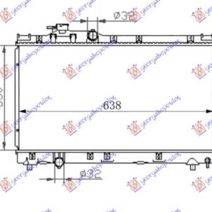 HLADNJAK MOTORA 1.8 BENZIN (350x638x26) - TOYOTA CELICA 1995-2001 (AT200)