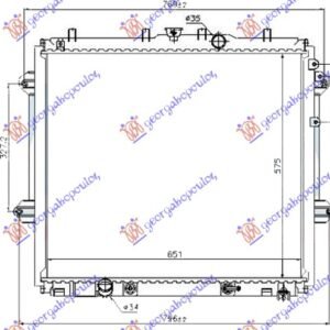 HLADNJAK MOTORA 4.0i V6 BENZIN (AUTO) (570x650x26) - TOYOTA LAND CRUISER PRADO 150 2009-2013 (J15)