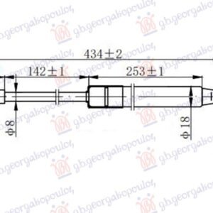 AMORTIZER GEPEK STAKLA (431L-120N) - TOYOTA LAND CRUISER PRADO 150 2009-2013 (J15)
