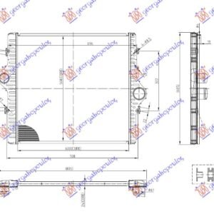 HLADNJAK INTERKULERA 2.8 DIZEL (600x568x24) - TOYOTA LAND CRUISER PRADO 150 2013-2017 (J15)