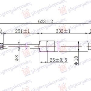 AMORTIZER HAUBE (623L-300N) - TOYOTA LAND CRUISER 200 V8 2015- (J14)