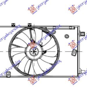 VENTILATOR KOMPLET (1.2 BENZIN) - TOYOTA C-HR 2016-2019 (X1)