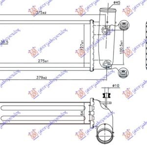 HLADNJAK INTERKULERA 1.4 D4D DIZEL (275x127x64) - TOYOTA AURIS 2012-2015 (E18)