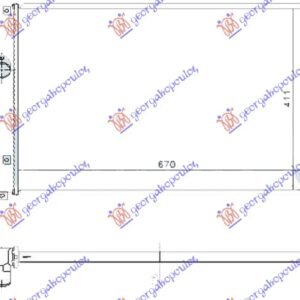 HLADNJAK MOTORA 2.0/2.2 D4D DIZEL (MAN) (670x410x26) - TOYOTA RAV 4 2012-2016 (A4)