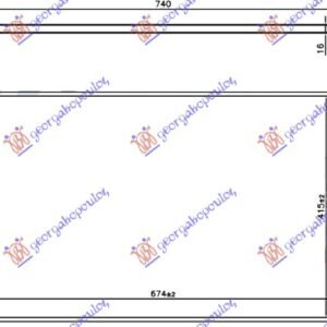 HLADNJAK MOTORA 2.0 16v BENZIN (MAN/AUTO) (675x415x16) - TOYOTA RAV 4 2016-2019 (A4)